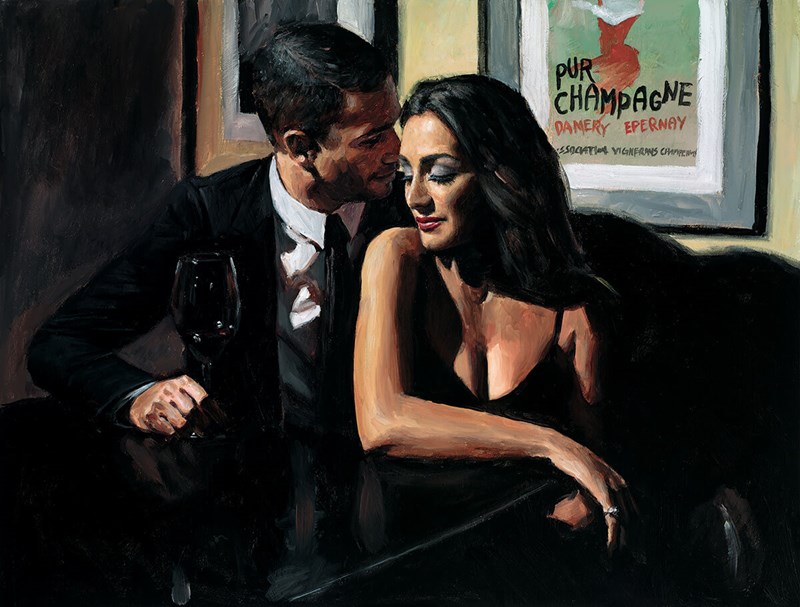 Image: Proposal at Hotel Du Vin by Fabian Perez | Hand Finished Limited Edition on Canvas